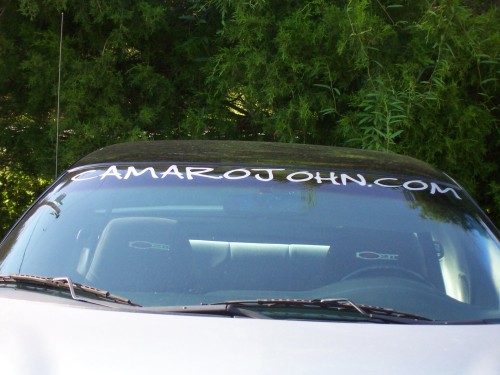 Click On The Picture To See Some Of Brents Vinyl Work ... Windshield Banner. 
