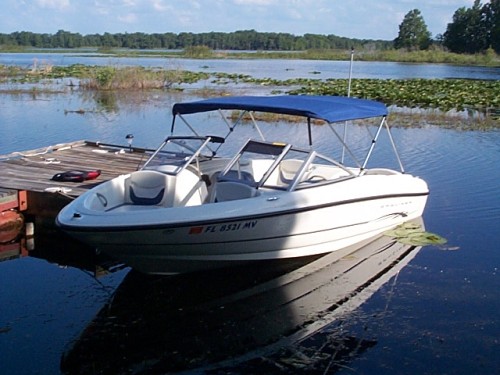 With The 3 Way Bimini
Top.
  Top Up, Daaa ...