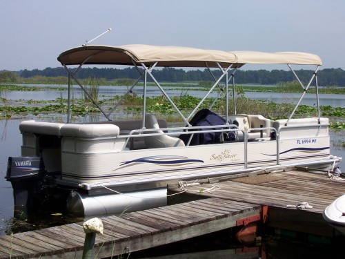 New Bimini Full Top, Side Curtins Also, Just Not In The Photos. 
