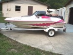Jet Boats Are A Blast, This Thing Is Only 14.4 Feet Long !!!  

This Is A E-Ticket Ride !!! It Will Spin Around In Circles Just Like A Jet Ski, I Have Tried Everything I Can To Swamp It But I Can't Do It ! Full Throttle Around 40 MPH Turn The Wheel Hit Reverse And Spin Around, HANG ON !!!