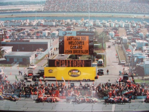 Me On The sign At Daytona 500.